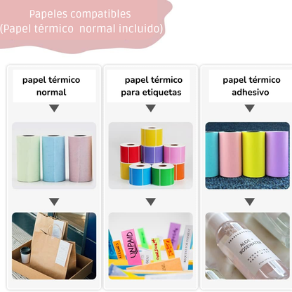 Mini impresora térmica portátil Bluetooth