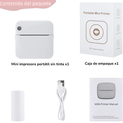 Mini impresora térmica portátil Bluetooth